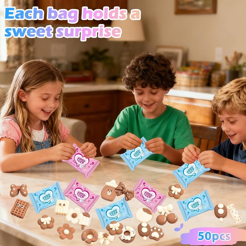 CIYOJA 50PCS Coffee Brown Food Resin Blind Bags: Mini Cute Charms for Crafts, DIY Phone Case Decorations, Scrapbooking & Resin Miniatures - Image 2